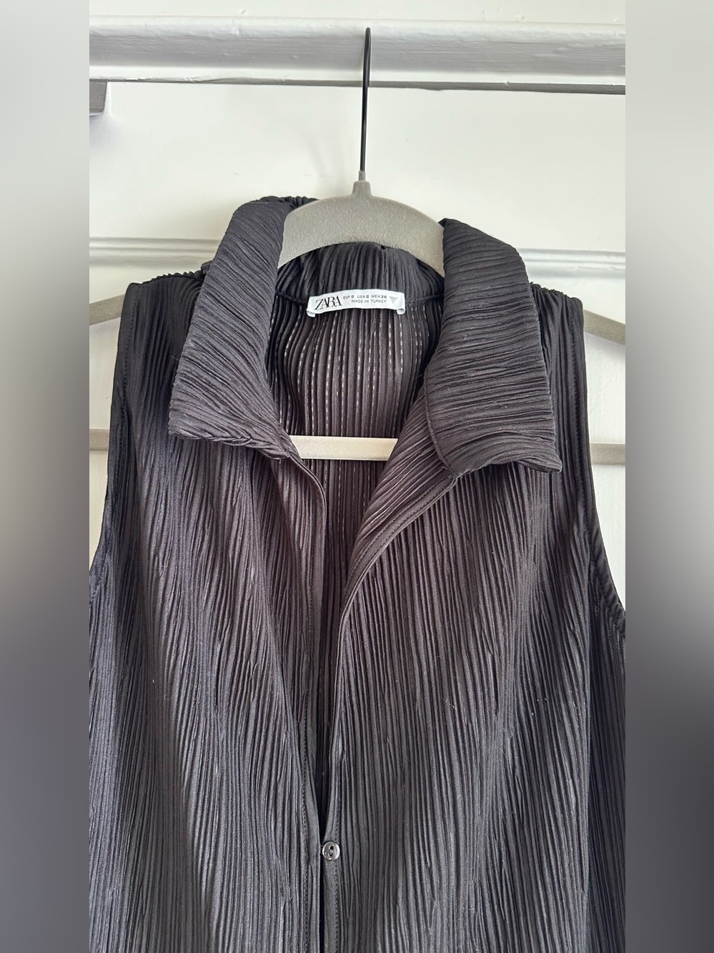 Zara Pleated Collared Tank Top